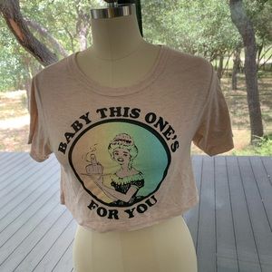 Crop top with bold statement